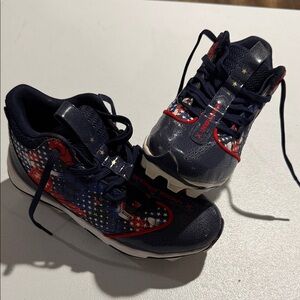 Under Armour Kids' Starry Blue and Red baseball cleats
